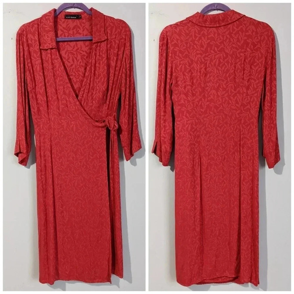 Cut.loose Olive Leaf Wrap Dress - Picture 1 of 8